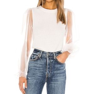 MAJORELLE puff sleeve sweater